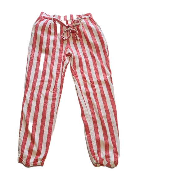 Love Tree, Athleiser, Red Striped, Tie Waist, Trending - Picture 3 of 5